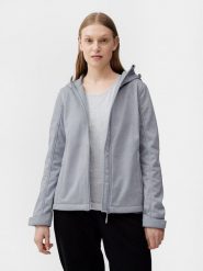 4F Kurtka softshell wiatroodporna membrana 5000 damska XL. Szare kurtki sportowe 4f, m, bez wzorów, z softshellu, bez kaptura. Za 299.99 zł.