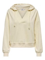 ONLY Bluza w kolorze beżowym rozmiar: L. Brązowe bluzy Only, l, bez wzorów, z kapturem. Za 101.45 zł.