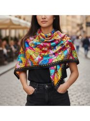 MENTHE À L'O Jedwabny szal ze wzorem - 90 x 90 cm rozmiar: onesize. Szaliki MENTHE À L'O, bez wzorów, z jedwabiu. Za 214.70 zł.