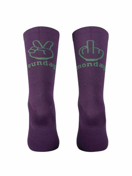 Skarpety rowerowe NORTHWAVE Sunday Monday Sock. Fioletowe skarpety Northwave, bez wzorów, z włókna. Za 55.99 zł.