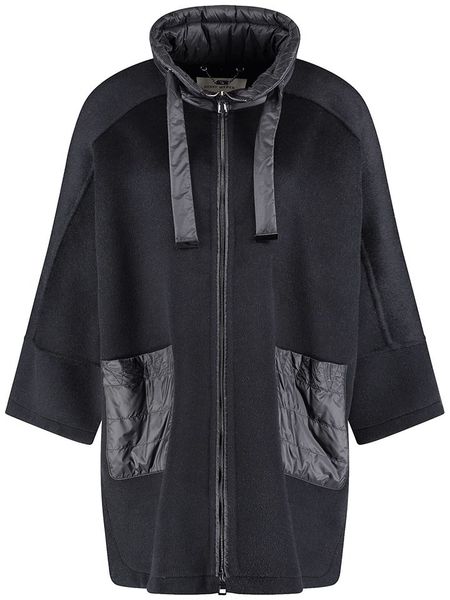 Gerry Weber Płaszcz przejściowy w kolorze czarnym rozmiar: 42. Czarne płaszcze Gerry Weber, bez wzorów, z wełny, bez kaptura. Za 426.06 zł.