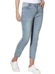 Heine Dżinsy - Skinny fit - w kolorze błękitnym rozmiar: 38. Niebieskie jeansy Heine, bez wzorów. Za 74.45 zł.