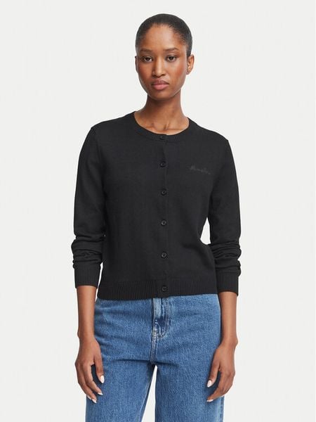 Guess Jeans Kardigan W6BR02 Z1245 Czarny Regular Fit. Czarne kardigany Guess Jeans, l, z aplikacjami, z jeansu. Za 389.99 zł.