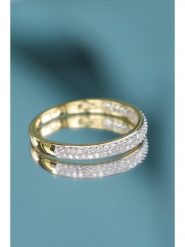 Maison héritage PARIS Złoty pierścionek "Alliance Granité" z diamentami rozmiar: 50. Żółte pierścionki Maison héritage PARIS, z diamentem, złote. Za 1,652.99 zł.