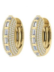 Diamonds lab grown Złote kolczyki-kreole z diamentami rozmiar: onesize. Żółte kolczyki Diamonds lab grown, z diamentem, złote. Za 7,647.99 zł.