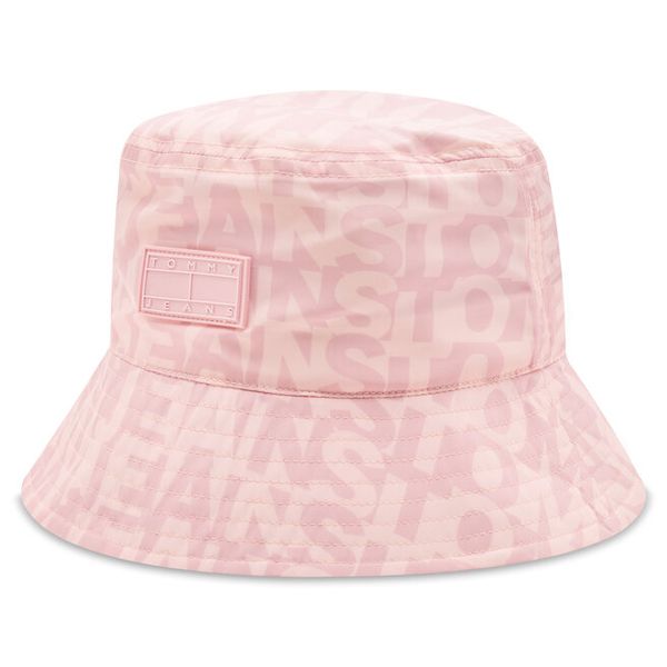 Kapelusz Tommy Jeans. Czerwone kapelusze Tommy Jeans, bez wzorów, z jeansu. Za 249.99 zł.