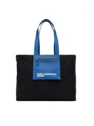 Karl Lagerfeld Jeans Torebka A2W50004 Czarny. Czarne shopper Karl Lagerfeld Jeans, bez wzorów, z jeansu, bez dodatków. Za 189.99 zł.