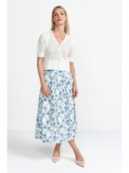 Rich & Royal Spódnica w kolorze biało-błękitnym rozmiar: 36. Niebieskie spódnice Rich & Royal, bez wzorów, midi. Za 252.71 zł.