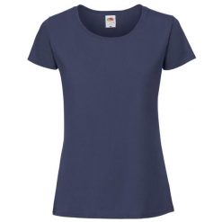 Koszulka Damska Iconic 190. Niebieskie bluzki FRUIT OF THE LOOM, s, bez wzorów, sportowe, bez kołnierzyka, bez ramiączek. Za 38.99 zł.