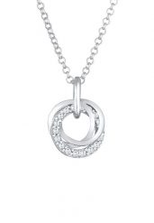 Elli Damski pierścionek z wisiorkiem w kształcie koła wysadzany kryształami cyrkonii wykonany ze srebra próby 925 Sterling Silver Naszyjniki 1 ct. Szare pierścionki Elli, z cyrkonią, srebrne. Za 328.09 zł.