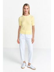 Rich & Royal Sweter w kolorze żółtym rozmiar: XS. Żółte swetry Rich & Royal, xs, bez wzorów, ze splotem, bez ramiączek. Za 163.64 zł.