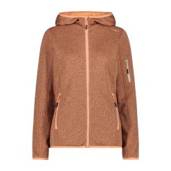 Bluza damska z kapturem CMP Knit-Tech. Brązowe bluzy CMP, m, bez wzorów, z kapturem. Za 295.65 zł.