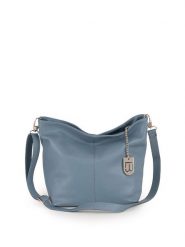 Lucca Baldi Skórzana torebka "Trapani" w kolorze błękitnym - 33 x 25 x 14 cm rozmiar: onesize. Niebieskie torby na ramię Lucca Baldi, bez wzorów, z materiału, na ramię, bez dodatków. Za 217.99 zł.