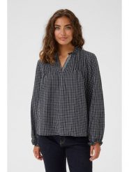 CULTURE Bluzka w kolorze czarno-białym rozmiar: L. Czarne bluzki Culture, l, bez wzorów, bez kołnierzyka, bez ramiączek. Za 130.99 zł.