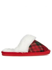 Home & Relax Kapcie BE-CRS01 Czerwony. Czerwone obuwie domowe Home & Relax, bez wzorów, z materiału, bez zapięcia. Za 69.99 zł.