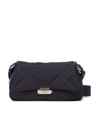 Emporio Armani Torebka EW001776 AF15446 UB115 Granatowy. Niebieskie listonoszki Emporio Armani, bez wzorów, z materiału, bez dodatków. Za 699.99 zł.