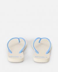 Japonki damskie Rip Curl Bondi Bloom. Niebieskie klapki Rip Curl, bez wzorów, z materiału, bez obcasa. Za 69.99 zł.