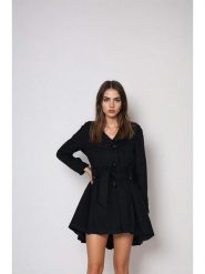 Steve Madden Płaszcz przejściowy w kolorze czarnym rozmiar: L. Czarne płaszcze Steve Madden, l, bez wzorów, z tkaniny, bez kaptura. Za 304.56 zł.