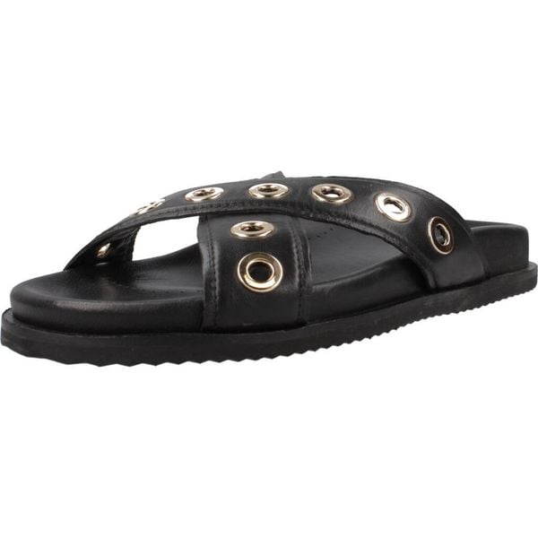 Sandały GIOSEPPO 75095G Czarny. Czarne sandały Gioseppo, bez wzorów, ze skóry, bez obcasa, bez zapięcia. Za 312.99 zł.