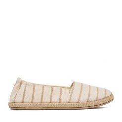 Espadryle JENNY. Brązowe espadryle Jenny, bez wzorów, bez obcasa, bez zapięcia. Za 59.99 zł.
