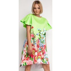 Sukienka EDUARDA GREEN. Zielone sukienki Sukienka EDUARDA GREEN, l, bez wzorów, bez kołnierzyka, bez ramiączek, mini. W wyprzedaży za 109.00 zł.