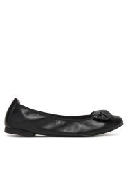 Caprice Baleriny 9-22111-46 Czarny. Czarne baleriny Caprice, bez wzorów, ze skóry, bez obcasa. Za 209.99 zł.