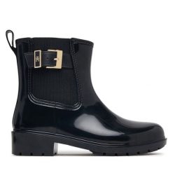 Kalosze Tommy Hilfiger. Czarne kalosze TOMMY HILFIGER, bez wzorów. Za 409.99 zł.