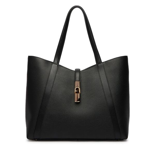 Torebka Furla. Czarne shopper Furla, bez wzorów, bez dodatków. Za 1,439.00 zł.