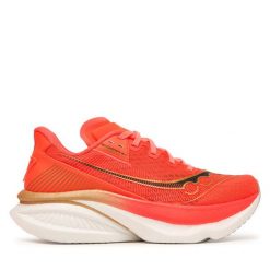 Buty do biegania Saucony. Pomarańczowe obuwie sportowe Saucony, bez zapięcia, do biegania. Za 699.99 zł.