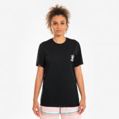 Koszulka do gry w koszykówkę unisex Tarmak NBA TS 900 Miami Heat. Czarne bluzki TARMAK, xs, bez wzorów, z bawełny, sportowe, bez kołnierzyka, bez ramiączek. Za 59.99 zł.
