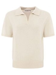 Zwillingsherz Kaszmirowa koszulka polo w kolorze beżowym rozmiar: S. Brązowe bluzki Zwillingsherz, s, bez wzorów, z kaszmiru, bez kołnierzyka, bez ramiączek. Za 347.99 zł.