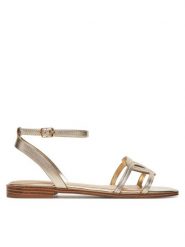 Aldo Sandały Greengrovewomen'S 13966683 Złoty. Żółte sandały Aldo, bez wzorów, ze skóry, bez obcasa, na płaskiej podeszwie, bez zapięcia. Za 239.99 zł.