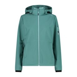Kurtka damska turystyczna CMP 39A5006. Zielone kurtki sportowe CMP, xs, bez wzorów, z softshellu, bez kaptura, trekkingowe. Za 340.00 zł.