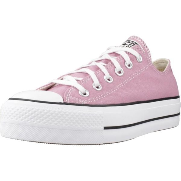 Buty CONVERSE CHUCK TAYLOR ALL STAR LIFT Rose. Czerwone trekkingi Converse, z tkaniny, trekkingowe. Za 395.50 zł.