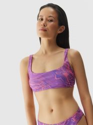 4F Góra od bikini damska - multikolor L. Czerwone szorty 4f, bez wzorów, z elastanu, wakacyjne. W wyprzedaży za 39.99 zł.