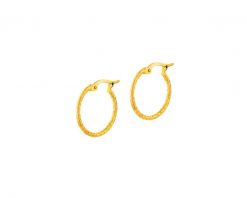 Złote kolczyki - koła, 18 mm. Żółte kolczyki Apart, złote. Za 409.00 zł.