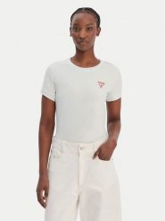 Guess T-Shirt W2YI44 J1314 Zielony Regular Fit. Zielone t-shirty Guess, l, z aplikacjami, z bawełny, bez kołnierzyka, bez ramiączek. Za 129.99 zł.