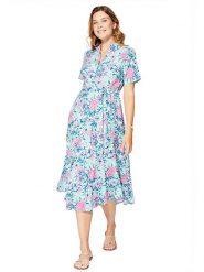 Aller Simplement Sukienka w kolorze błękitno-jasnoróżowym rozmiar: 42. Niebieskie sukienki Aller Simplement, bez wzorów, z tkaniny, bez kołnierzyka, bez ramiączek, midi. Za 100.99 zł.