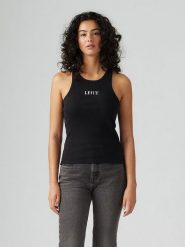 Levi's Top w kolorze czarnym rozmiar: L. Czarne koszulki sportowe Levi's®, bez wzorów, z bawełny, bez ramiączek. Za 44.45 zł.