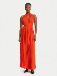 BARDOT Sukienka wieczorowa Amala Pleated Halter 60031DB Czerwony Regular Fit. Czerwone sukienki Bardot, bez wzorów, z syntetyku, wizytowe, bez kołnierzyka, bez ramiączek. Za 729.99 zł.
