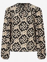 More & More Bluzka w kolorze czarno-beżowym rozmiar: 42. Czarne bluzki More & More, s, bez wzorów, z wiskozy, klasyczne, bez kołnierzyka, bez ramiączek. Za 91.77 zł.