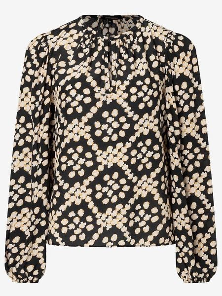 More & More Bluzka w kolorze czarno-beżowym rozmiar: 38. Czarne bluzki More & More, s, bez wzorów, z wiskozy, klasyczne, bez kołnierzyka, bez ramiączek. Za 126.15 zł.