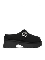 JENNY Klapki CEO-HDR25412-1 Czarny. Czarne klapki Jenny, bez wzorów, z materiału, bez obcasa. Za 149.99 zł.