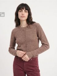 Klasyczny kardigan regular fit - brązowy. Brązowe kardigany Sinsay, l, bez wzorów. Za 49.99 zł.
