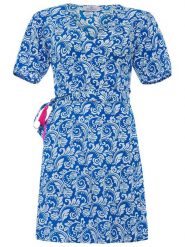 Zwillingsherz Sukienka w kolorze niebieskim rozmiar: L/XL. Niebieskie sukienki Zwillingsherz, l, z aplikacjami, z wiskozy, bez kołnierzyka, bez ramiączek, mini, rozkloszowane. Za 70.24 zł.