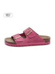 Teegu Skórzane klapki w kolorze różowym rozmiar: 38. Różowe klapki teegu, bez wzorów, z otwartym noskiem, bez obcasa. Za 195.99 zł.