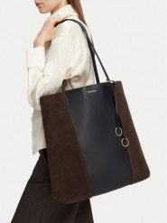 GINO ROSSI Torebka EO-LA224-19590-2 Brązowy ciemny. Brązowe shopper Gino Rossi, bez wzorów, ze skóry, bez dodatków. Za 629.99 zł.