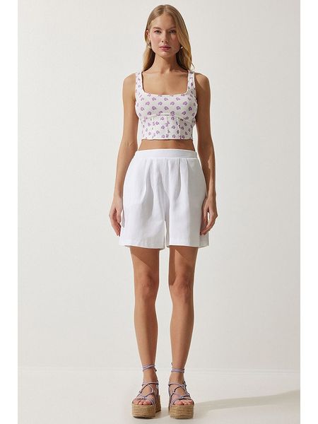 Happiness Istanbul Bermudy w kolorze białym rozmiar: 38. Białe szorty Happiness Istanbul, bez wzorów, z bawełny. Za 52.42 zł.