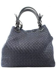 ORE10 Skórzana torebka w kolorze granatowym - 34 x 29 x 18 cm rozmiar: onesize. Niebieskie torby na ramię ORE10, bez wzorów, z materiału, przez ramię, bez dodatków. Za 267.95 zł.