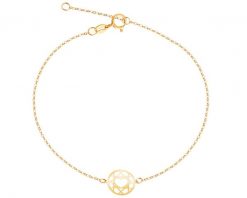 Złota bransoletka - serce. Żółte bransoletki Apart, złote. Za 299.00 zł.